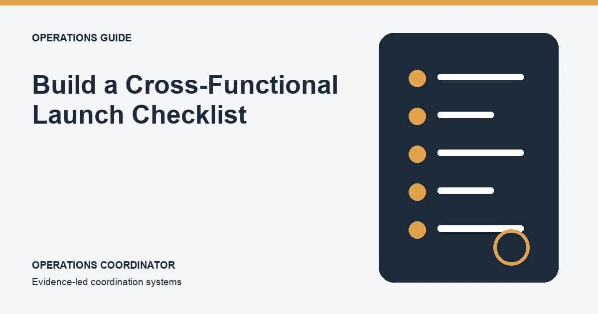 Build a Cross-Functional Launch Checklist editorial illustration
