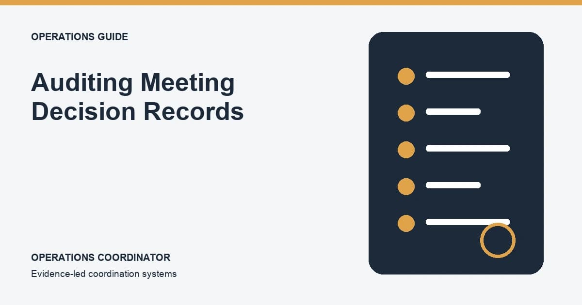 Auditing Meeting Decision Records research illustration