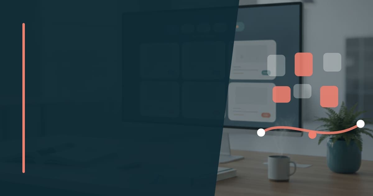Branded illustrated title card for “How restaurants use virtual assistants” in the Industry-Specific VA Services category, composited over an operations workspace graphic.