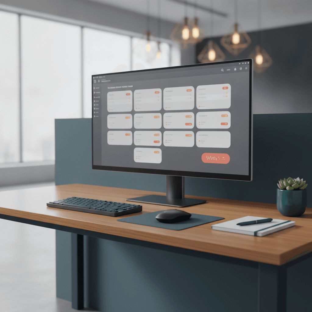 Branded illustrated title card for “What a data entry virtual assistant does” in the hiring-guides category, composited over an operations workspace graphic.