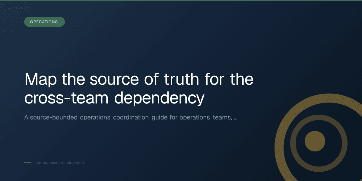 Title-overlaid editorial thumbnail for Map the source of truth for the cross-team dependency