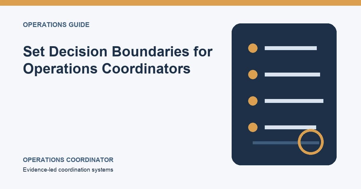 Set Decision Boundaries for Operations Coordinators Set Decision Boundaries for Operations Coordinators editorial illustration