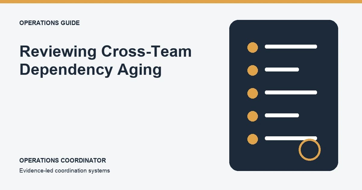 Reviewing Cross-Team Dependency Aging Reviewing Cross-Team Dependency Aging research illustration