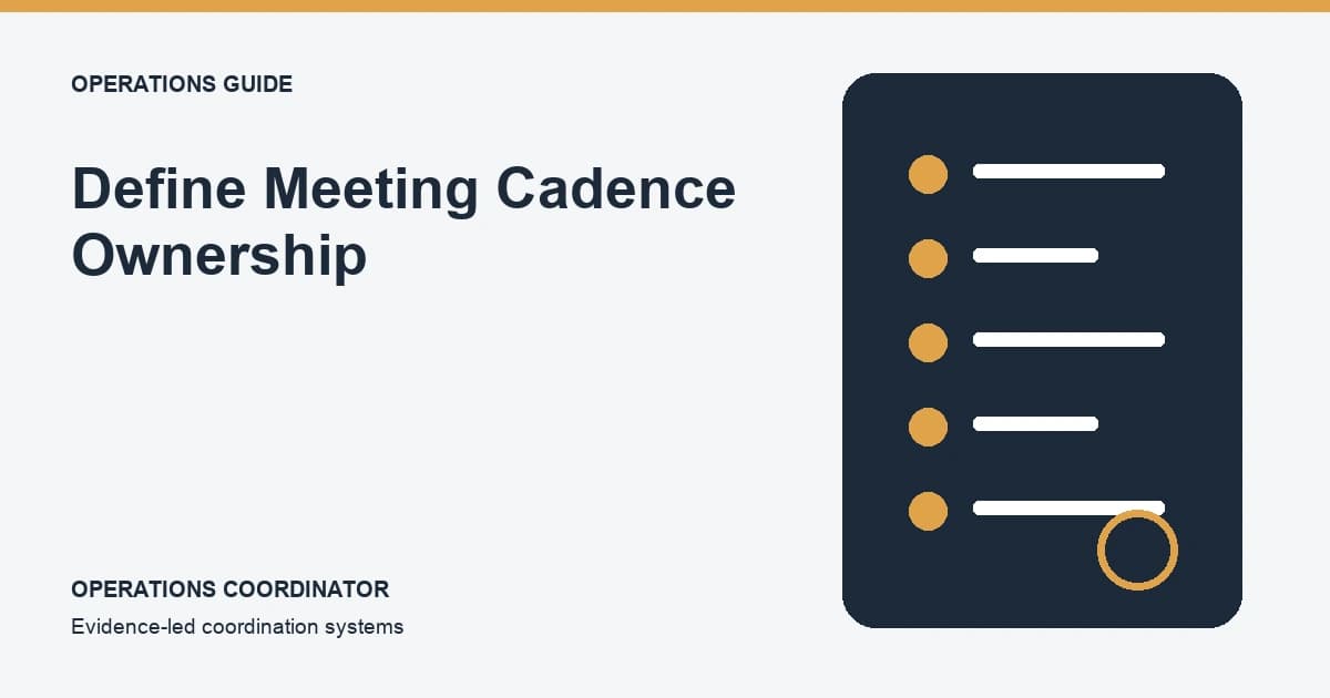 Define Meeting Cadence Ownership Define Meeting Cadence Ownership editorial illustration