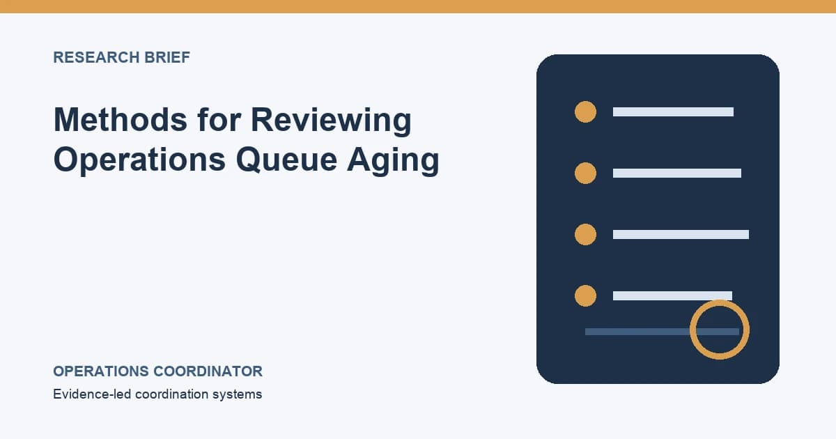 Methods for Reviewing Operations Queue Aging Methods for Reviewing Operations Queue Aging research illustration