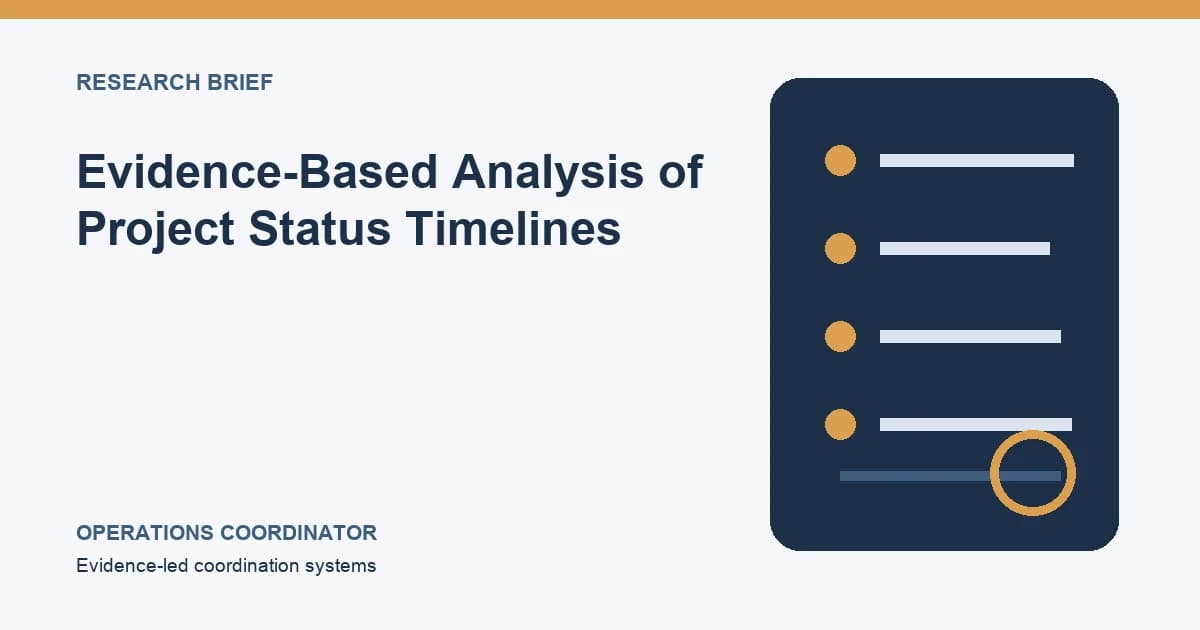 Evidence-Based Analysis of Project Status Timelines Evidence-Based Analysis of Project Status Timelines research illustration