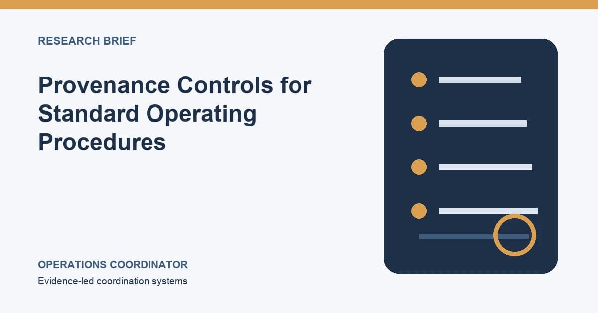 Provenance Controls for Standard Operating Procedures Provenance Controls for Standard Operating Procedures research illustration