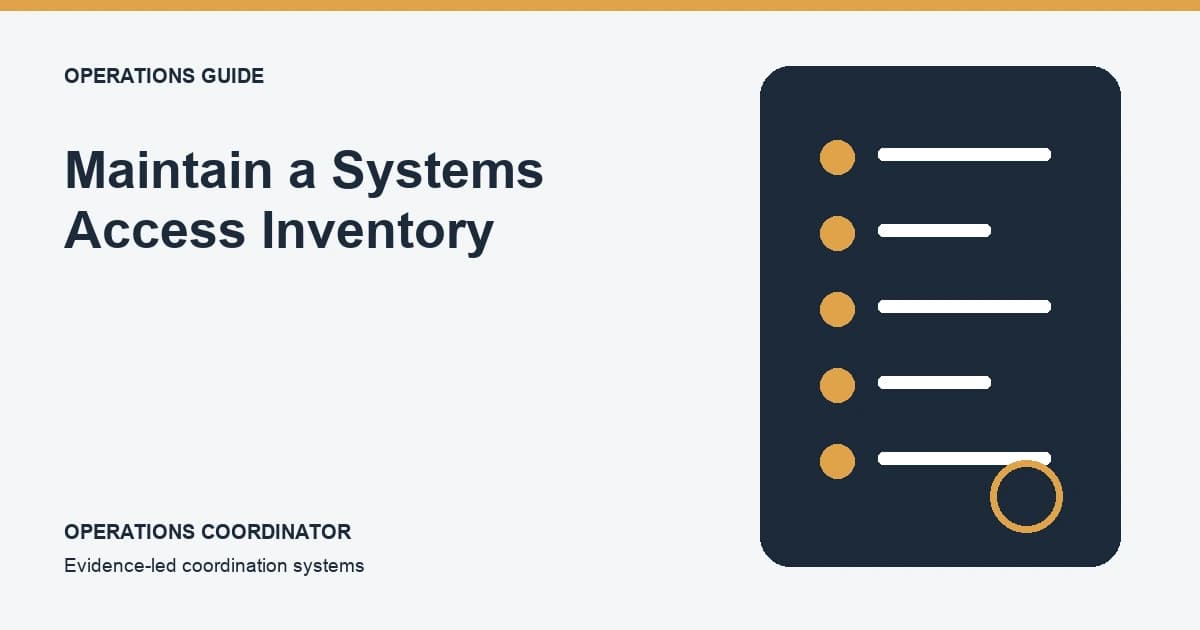 Maintain a Systems Access Inventory Maintain a Systems Access Inventory editorial illustration