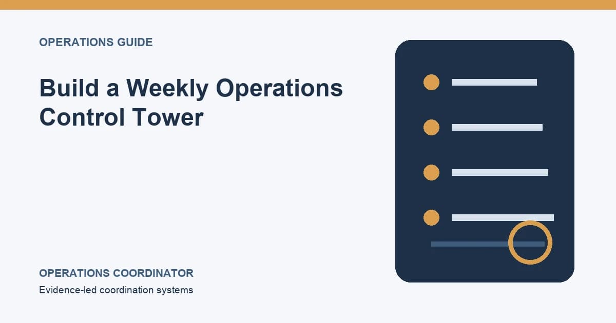 Build a Weekly Operations Control Tower Build a Weekly Operations Control Tower editorial illustration