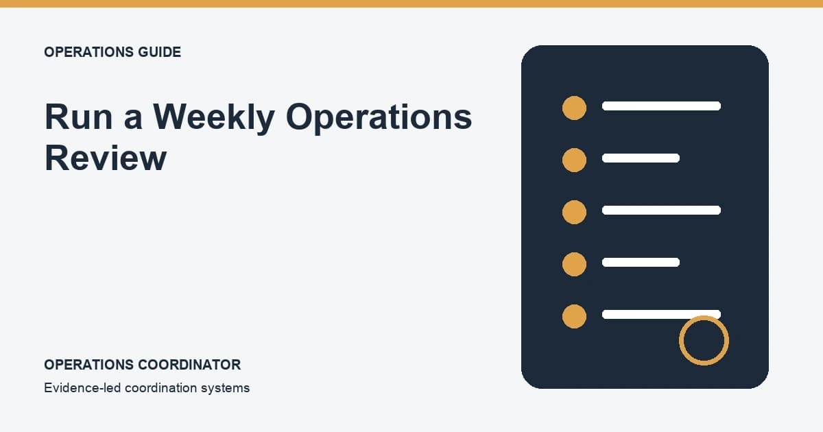 Run a Weekly Operations Review Run a Weekly Operations Review editorial illustration