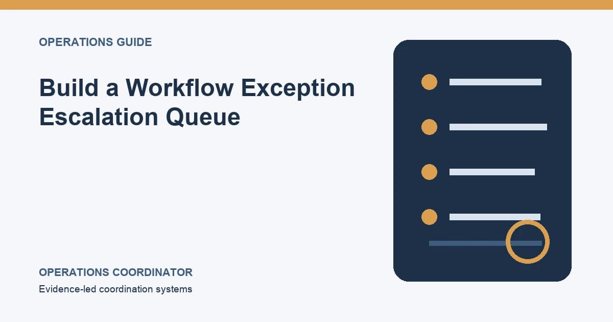 Build a Workflow Exception Escalation Queue Build a Workflow Exception Escalation Queue editorial illustration